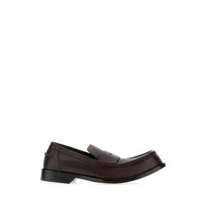 Loewe Men Dark Brown Leather Bobine Loafers